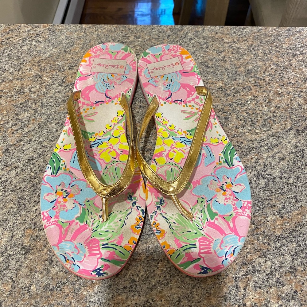 Lilly Plitzer Flip Flops Womens Size 9